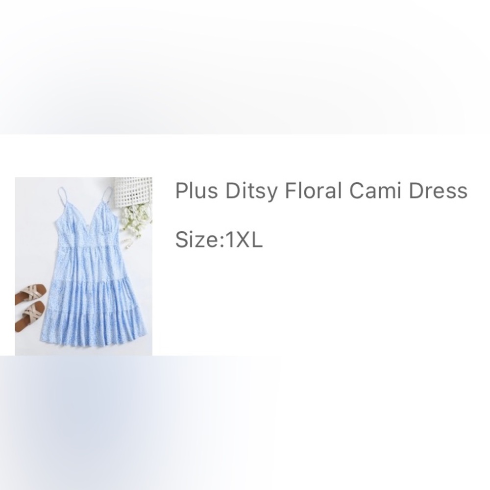 Blue, floral summer dress